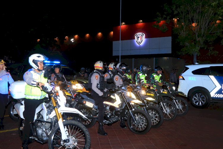 Amankan Malam 1 Suro, Polres Ngawi Gelar Patroli Skala Besar